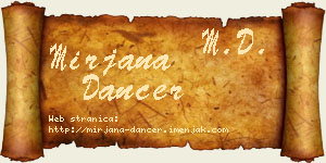 Mirjana Dancer vizit kartica
